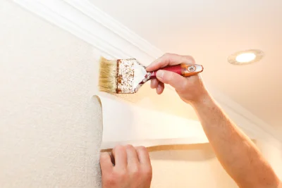 Pose de papier peint à Palogneux — revêtements muraux et toiles de verre